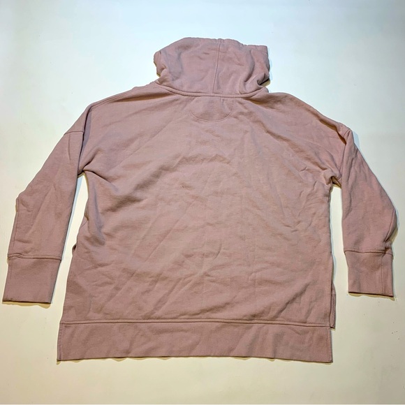 Calvin Klein Women's Large Cowl Neck Sweater Pink Drawstring Logo Spellout - Picture 8 of 8